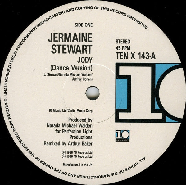 Jermaine Stewart : Jody (2x12", Gat)