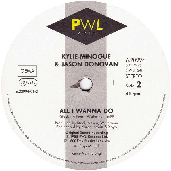 Kylie Minogue And Jason Donovan : Especially For You (12", Maxi)