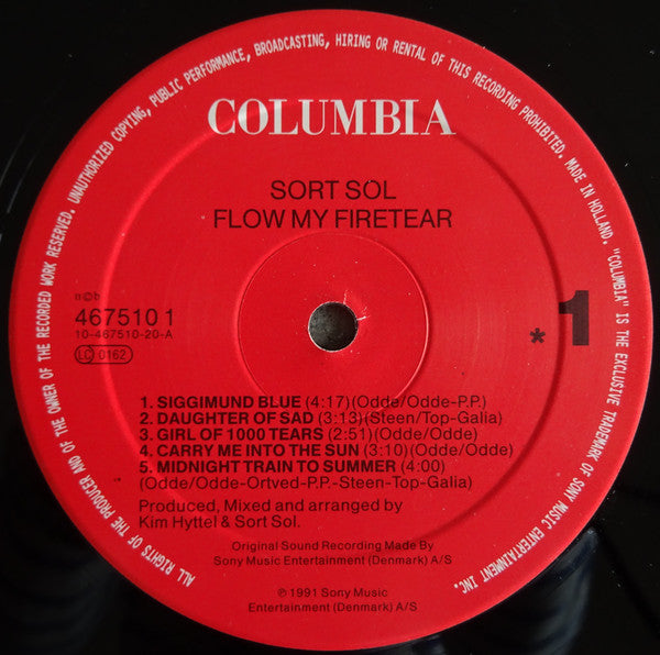Sort Sol : Flow My Firetear (LP, Album)