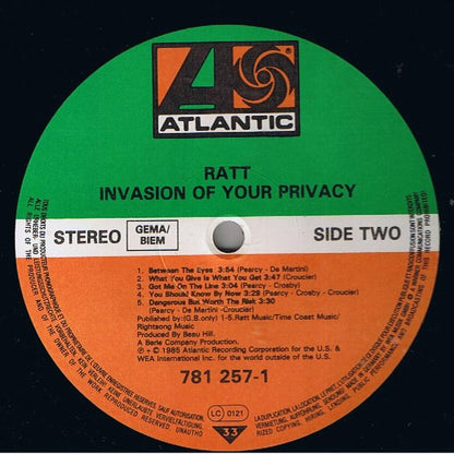 Ratt : Invasion Of Your Privacy (LP, Album)