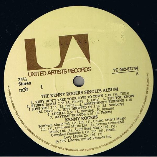Kenny Rogers : The Kenny Rogers Singles Album (LP, Comp)