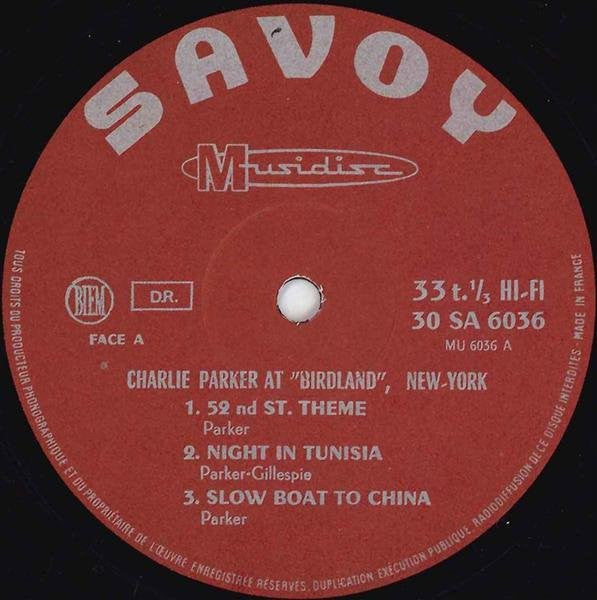Charlie Parker : The Immortal At "Birdland" New-York (LP, Album)