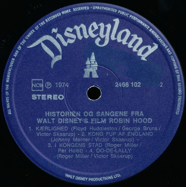 Unknown Artist : Historien Og Sangene Fra Filmen Robin Hood (LP, Album)