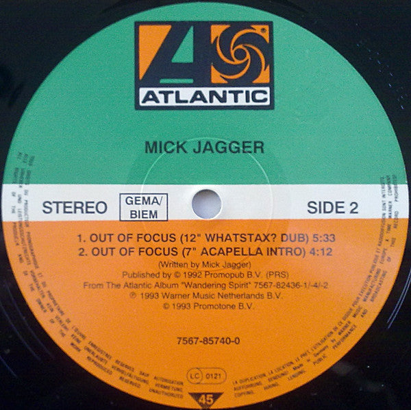 Mick Jagger : Out Of Focus (12")
