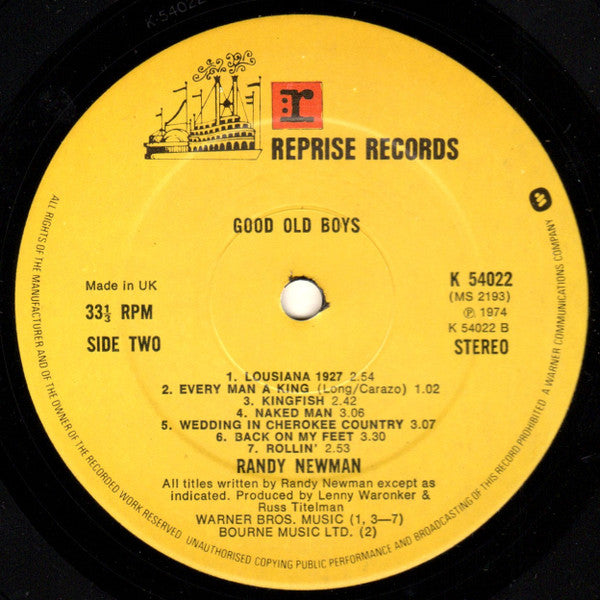 Randy Newman : Good Old Boys (LP, Album, RP)