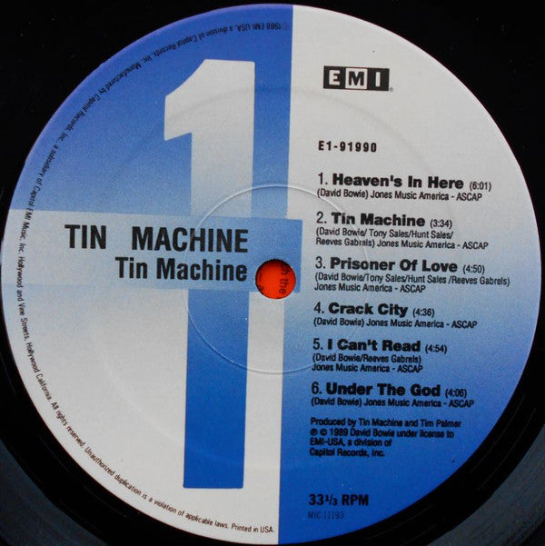 Tin Machine : Tin Machine (LP, Album, Spe)