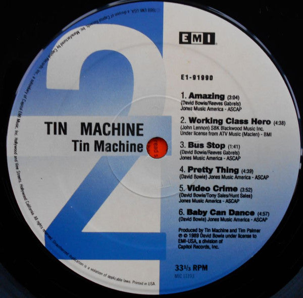 Tin Machine : Tin Machine (LP, Album, Spe)