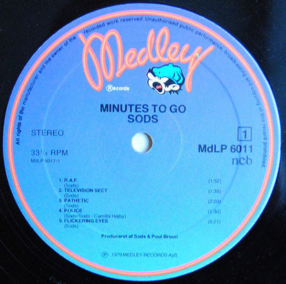 Sods : Minutes To Go (LP, Album)
