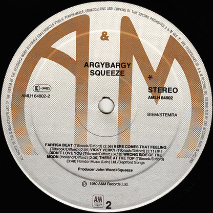 Squeeze (2) : Argybargy (LP, Album)