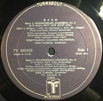 Johann Sebastian Bach : Brandenburg Concerti № 4, In G / № 5, In D / № 6, In B-Flat (LP, Album)