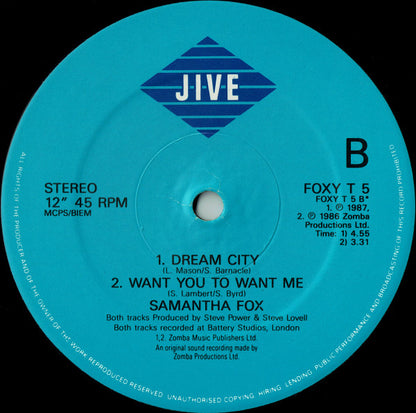 Samantha Fox : Nothing's Gonna Stop Me Now (12", Single)