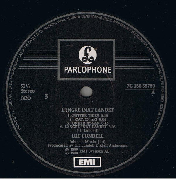 Ulf Lundell : Längre Inåt Landet (2xLP, Album)