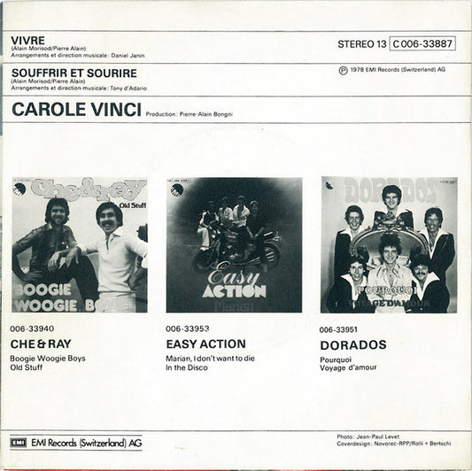 Carole Vinci : Vivre (7", Single)