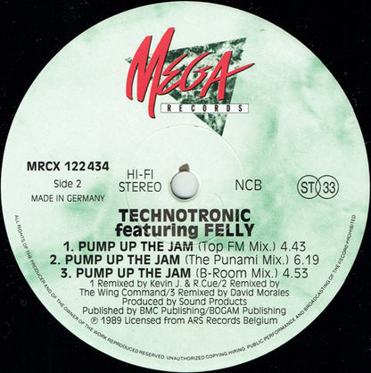 Technotronic Featuring Felly : Pump Up The Jam - The Remixes (12")