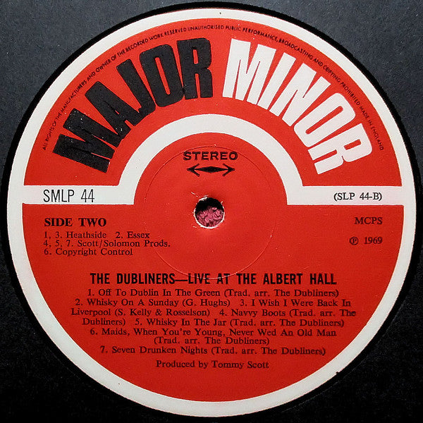 The Dubliners : Recorded Live At The Albert Hall London (LP, Album)