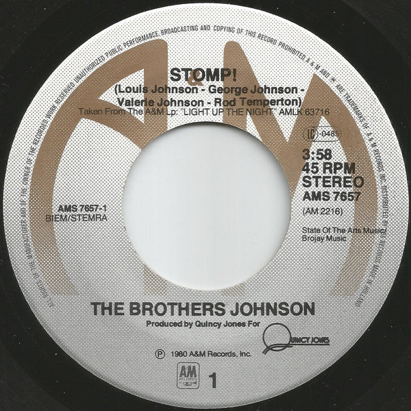 Brothers Johnson : Stomp (7", Single)