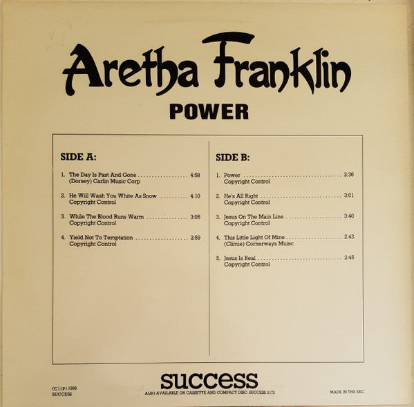 Aretha Franklin : Power (LP, Comp)