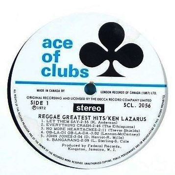 Ken Lazarus : Reggae Greatest Hits (LP)
