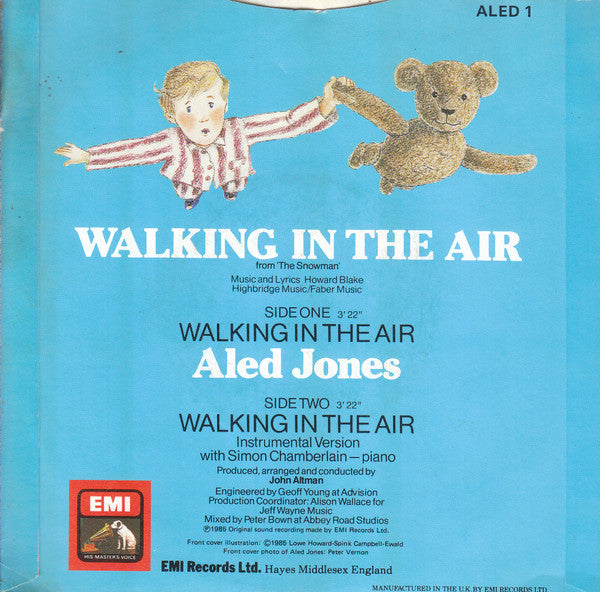 Aled Jones : Walking In The Air (7", Single)