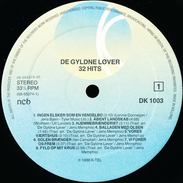 De Gyldne Løver : 32 Hits (2xLP, Comp)