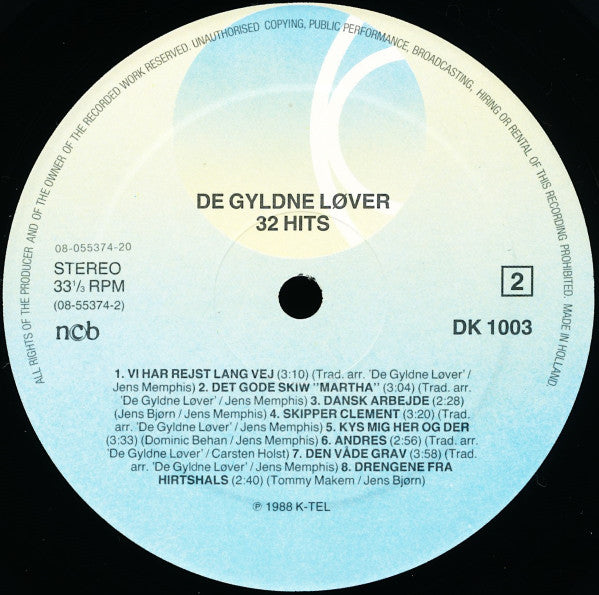 De Gyldne Løver : 32 Hits (2xLP, Comp)