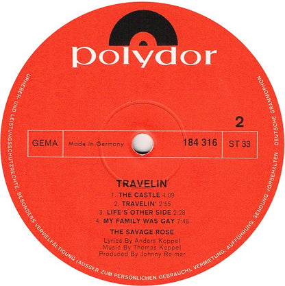 The Savage Rose* : Travelin' (LP, Album, Gat)