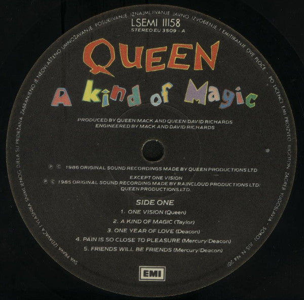 Queen : A Kind Of Magic (LP, Album, Gat)