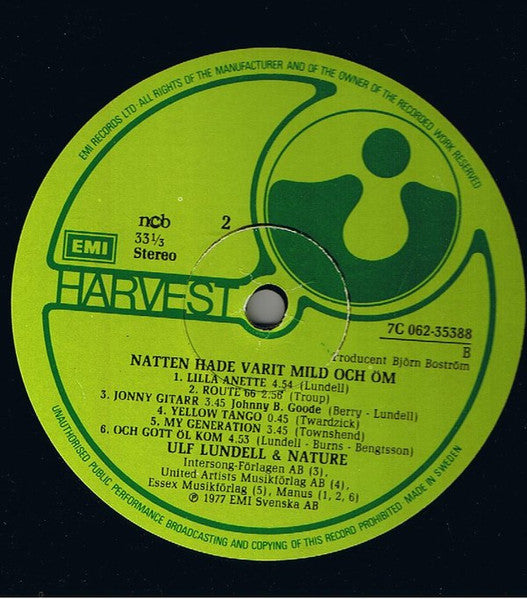 Ulf Lundell & Nature (13) : Natten Hade Varit Mild Och Öm (LP, Album)