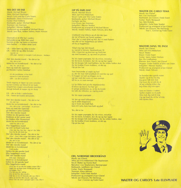 Walter Og Carlo : Walter Og Carlo's 1'ste Elly Plade (LP)
