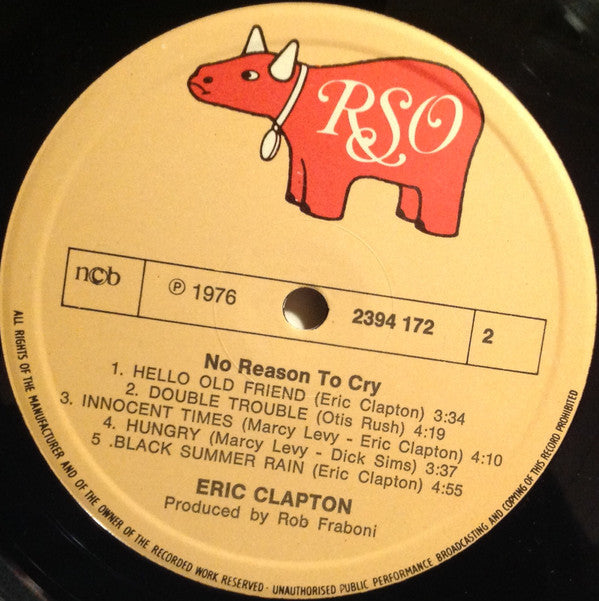 Eric Clapton : No Reason To Cry (LP, Album)