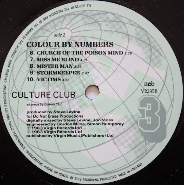 Culture Club : Colour By Numbers (LP, Album)