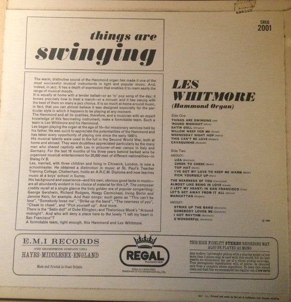 Les Whitmore : Things Are Swinging (LP)