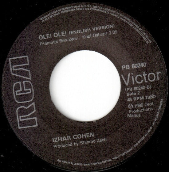 Izhar Cohen : Ole! Ole! (7", Single)