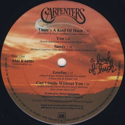 Carpenters : A Kind Of Hush (LP, Album, Rob)