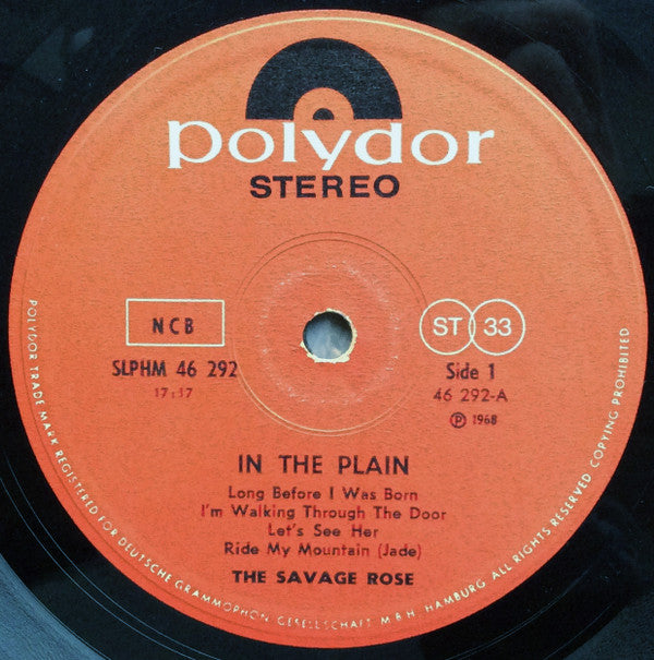 The Savage Rose* : In The Plain (LP, Album)