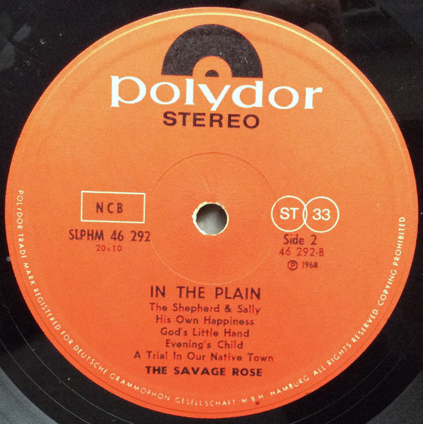 The Savage Rose* : In The Plain (LP, Album)