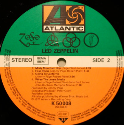 Led Zeppelin : Untitled (LP, Album, RE, Gat)