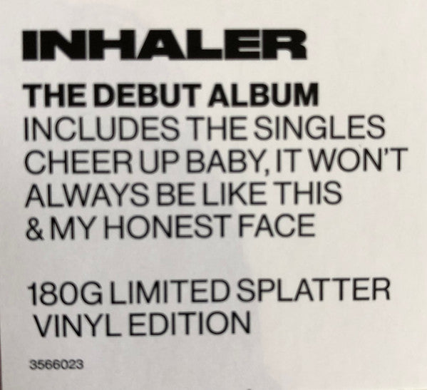 Inhaler (12) : It Won’t Always Be Like This (LP, Album, Ltd, Cle)