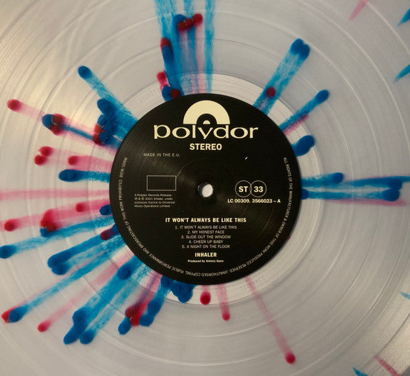 Inhaler (12) : It Won’t Always Be Like This (LP, Album, Ltd, Cle)