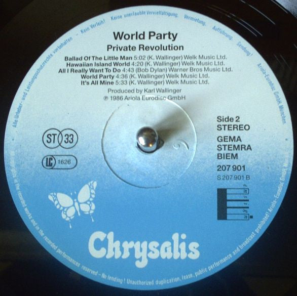 World Party : Private Revolution (LP, Album)