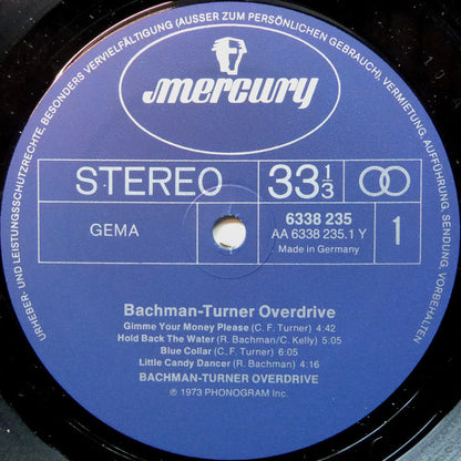Bachman-Turner Overdrive : Bachman-Turner Overdrive (LP, Album, Gat)