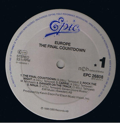 Europe (2) : The Final Countdown (LP, Album)