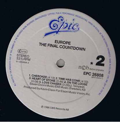 Europe (2) : The Final Countdown (LP, Album)