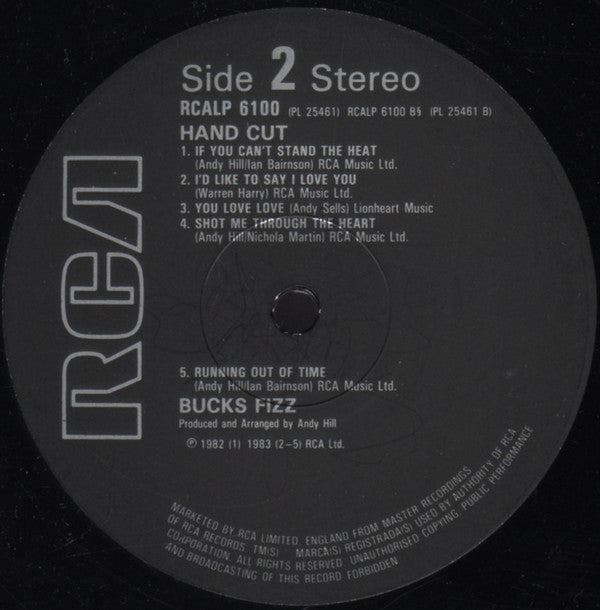 Bucks Fizz : Hand Cut (LP, Album)