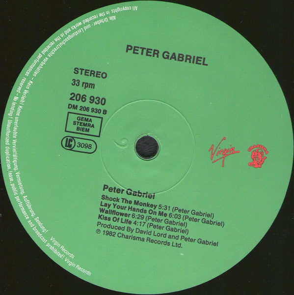 Peter Gabriel : Peter Gabriel (LP, Album, RE)