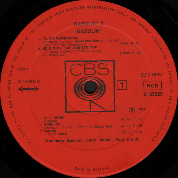 Gasolin' : Gasolin' 2 (LP, Album, RE, Ora)