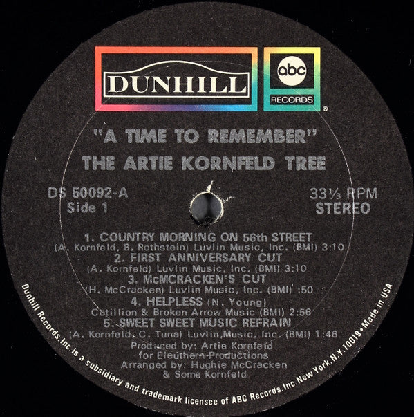 The Artie Kornfeld Tree : A Time To Remember! (LP, Album)