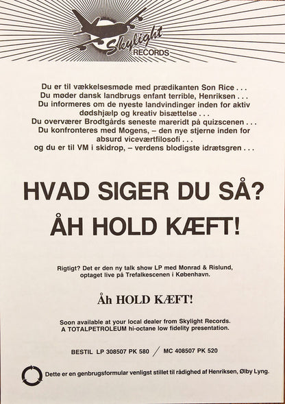 Monrad & Rislund, Totalpetroleum : Åh Hold Kæft! (Live Dokumentation) (LP, Album)