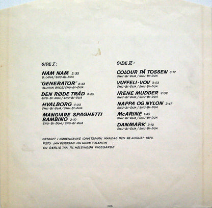 Shu-Bi-Dua : Leif I Parken (LP, Album, Cus)