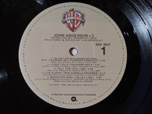 John Anderson (3) : 2 (LP, Album, Jac)